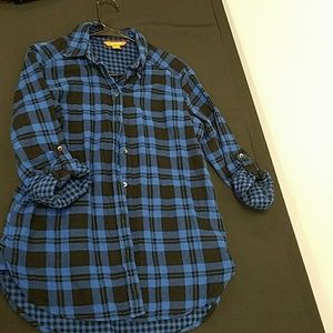 Royal Blue plaid button up